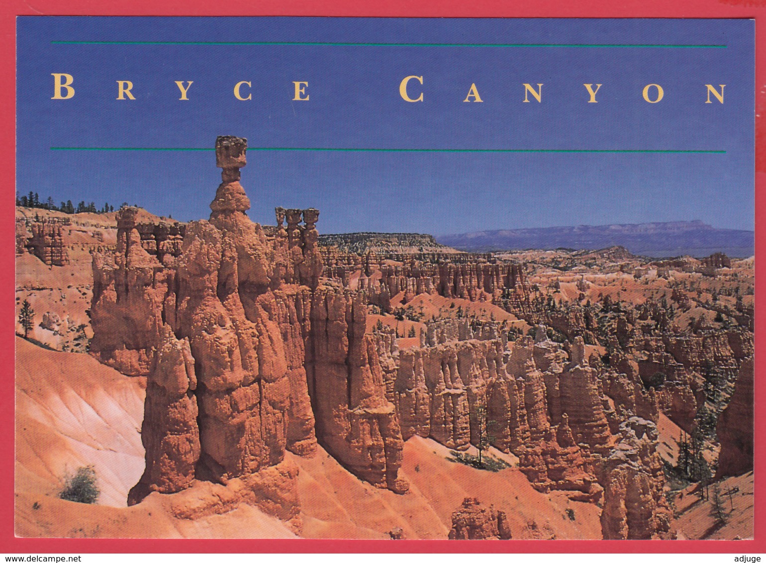 BRYCE CANYON NATIONAL PARK * Queen's Garden Trail * Photo Fawn Finchum* 2 SCANS - Bryce Canyon