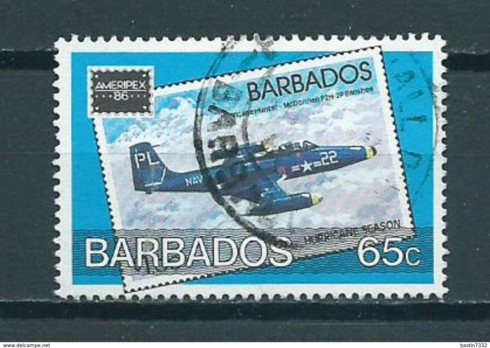 1986 Barbados Ameripex Stamp Show Used/gebruikt/oblitere - Barbados (1966-...)