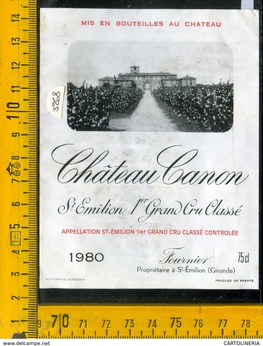 Etichetta Vino Liquore Chateau Canon 1980  Francia - Altri & Non Classificati