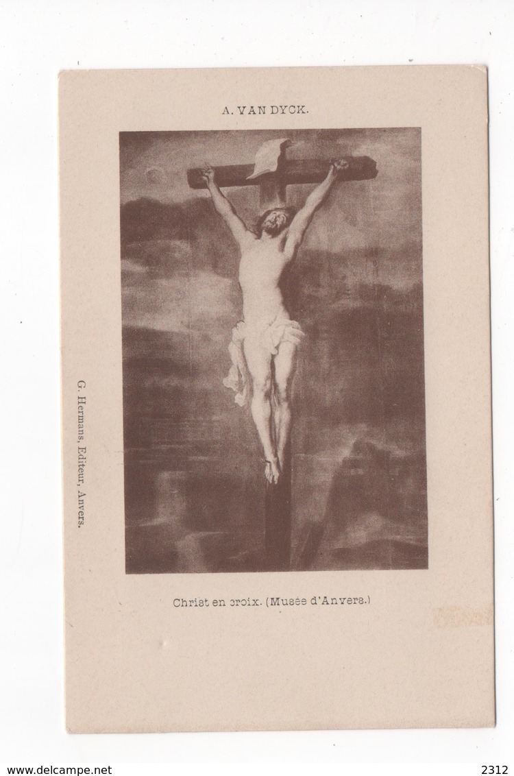 CHRIST EN CROIX  - MUSÉE D'ANVERS  - CPA N/B - ED. G. HERMANS - NON  VOYAGEE - Jesus