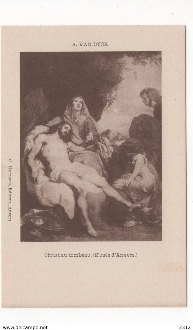 CHRIST AU TOMBEAU  - MUSÉE D'ANVERS  - CPA N/B - ED. G. HERMANS - NON  VOYAGEE - Jesus