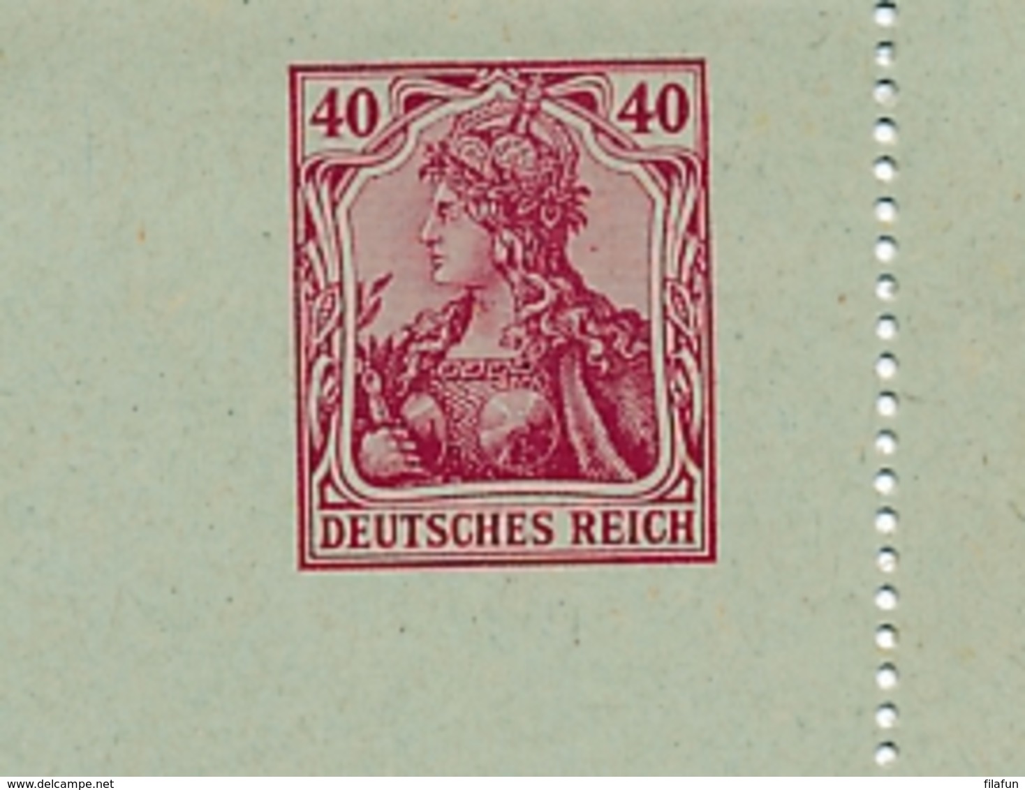 Deutsches Reich - 40Pf Germania Feldpostbrief - Striked Out - Unused - Andere & Zonder Classificatie