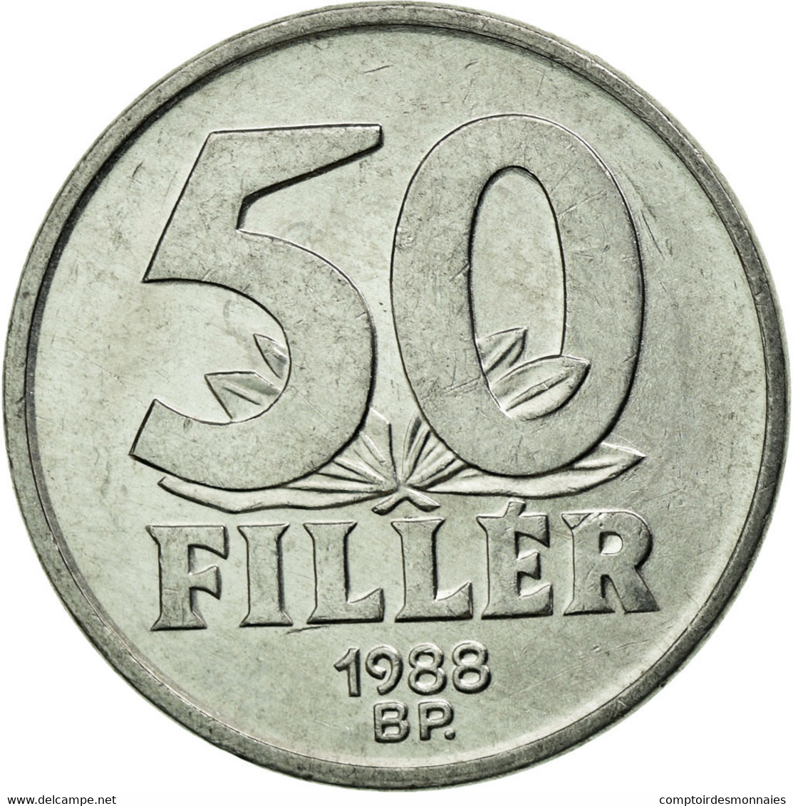 Monnaie, Hongrie, Elizabeth Bridge In Budapest, 50 Fillér, 1988, Budapest, TTB - Hongrie