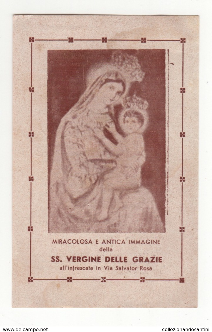 Santino Antico Madonna Delle Grazie Da Napoli - Religione & Esoterismo