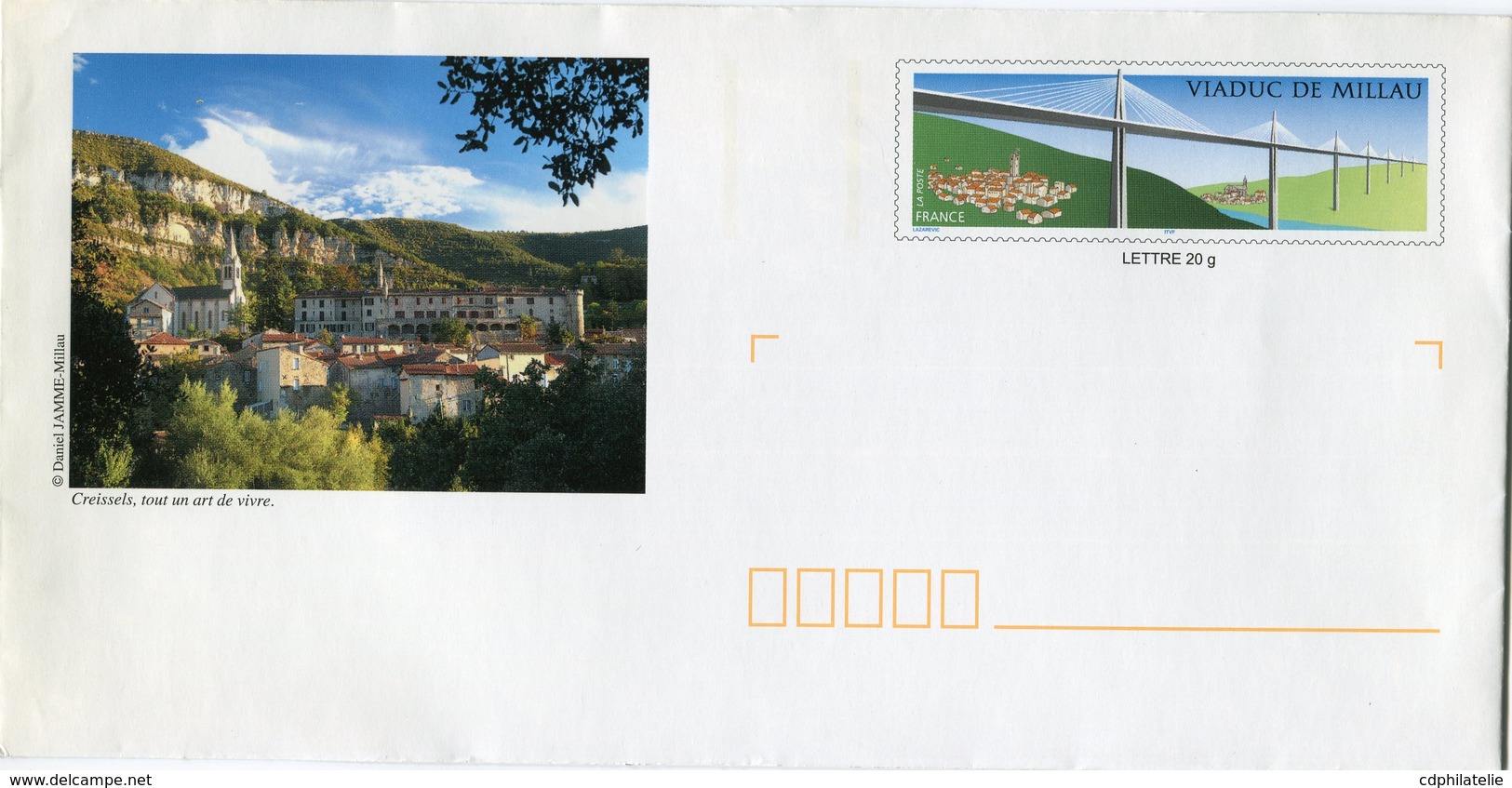 FRANCE ENVELOPPE ILLUSTREE RECTO / VERSO AGREE PAR LA POSTE LETTRE 20g. INAUGURATION DU VIADUC DE MILLAU - Privatganzsachen