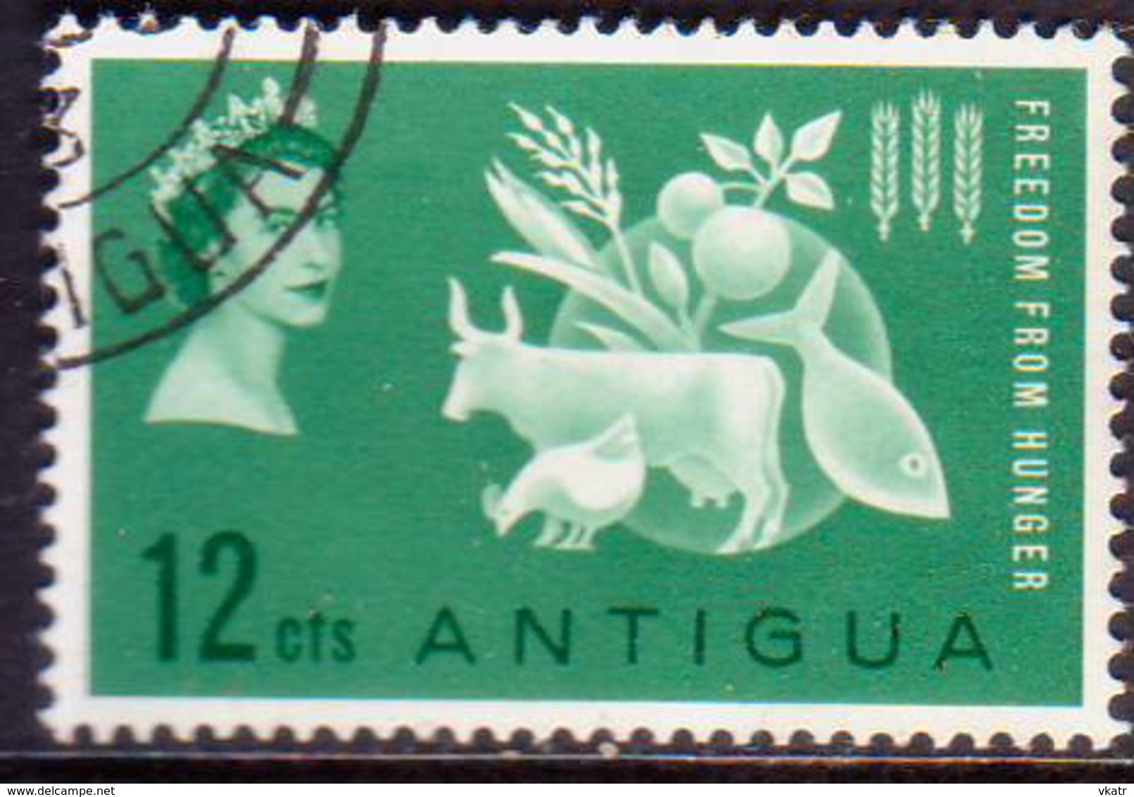 ANTIGUA 1963 SG #146 12c Used Freedom From Hunger - 1960-1981 Ministerial Government