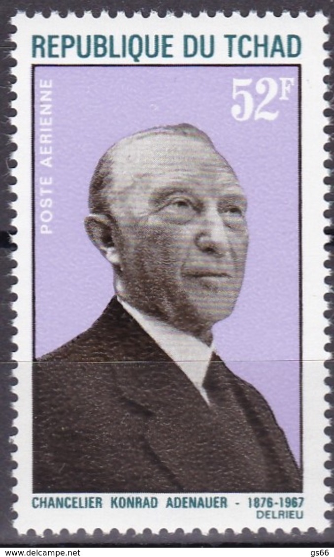 Tschad, 1968, 197, Konrad Adenauer.  MNH ** - Chad (1960-...)