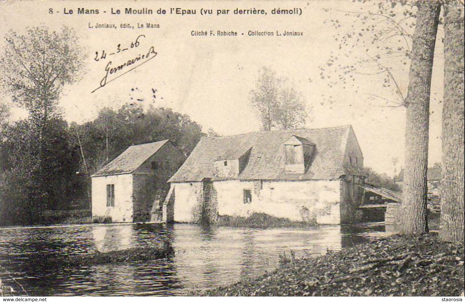 D72  LE MANS  Le Moulin De L' Epau ( Vu Par Derrière, Démoli )  ..... - Le Mans