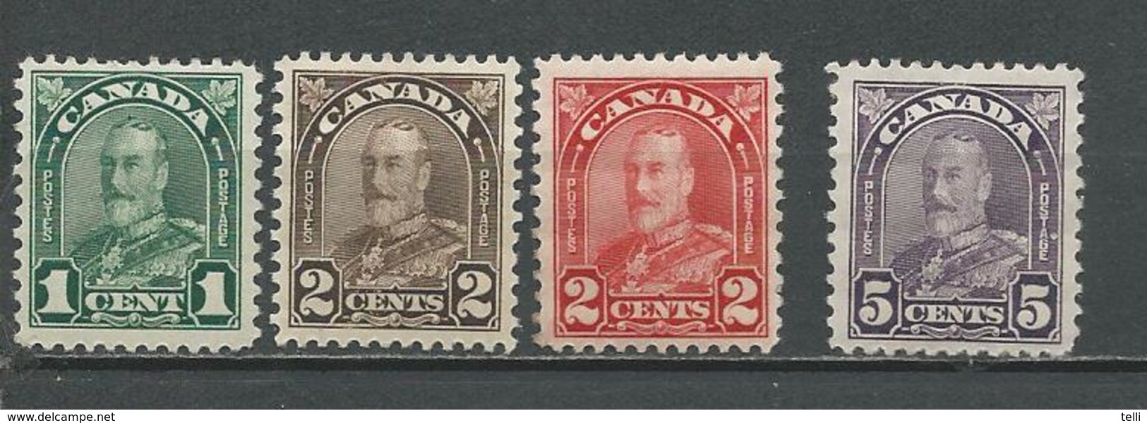 CANADA Scott 163, 165, 166, 169 Yvert ? (4) * Cote 6,00 $ 1930-31 - Neufs