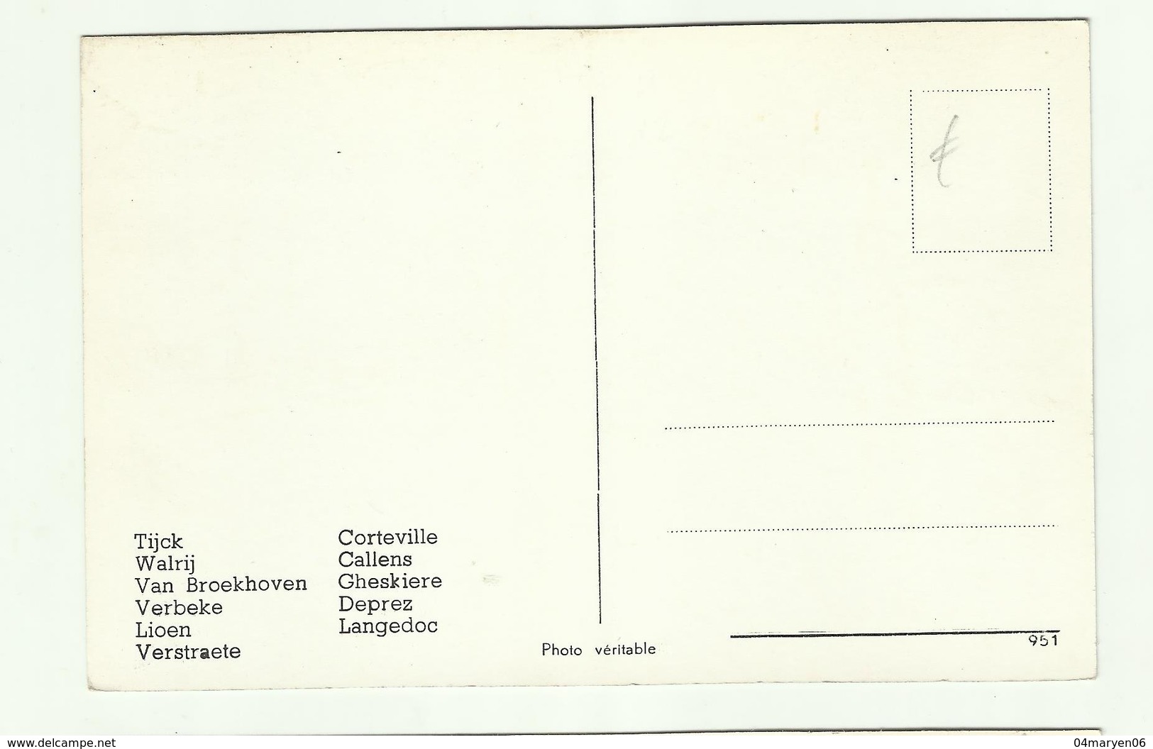 ** IZEGEM  F.C. **  EERSTE  KLASSE  A -/ PREMIERE DIVISION  A - 1951-52                .** - - Izegem