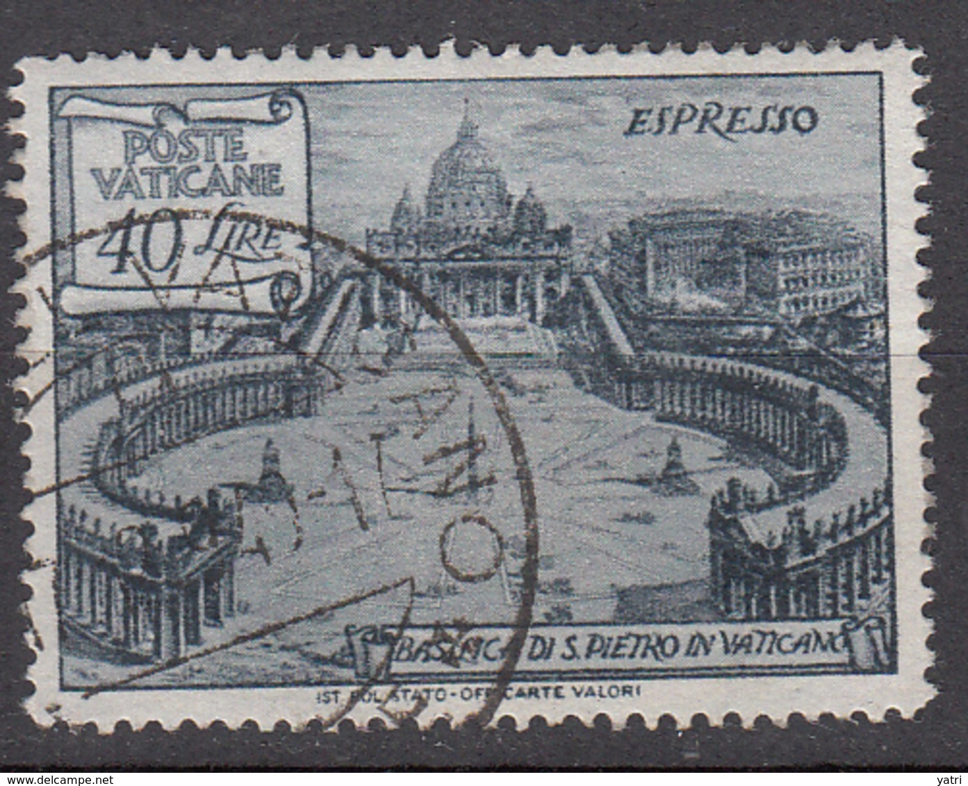 Vaticano - 1949 - Basiliche, Espresso 40 Lire - Express