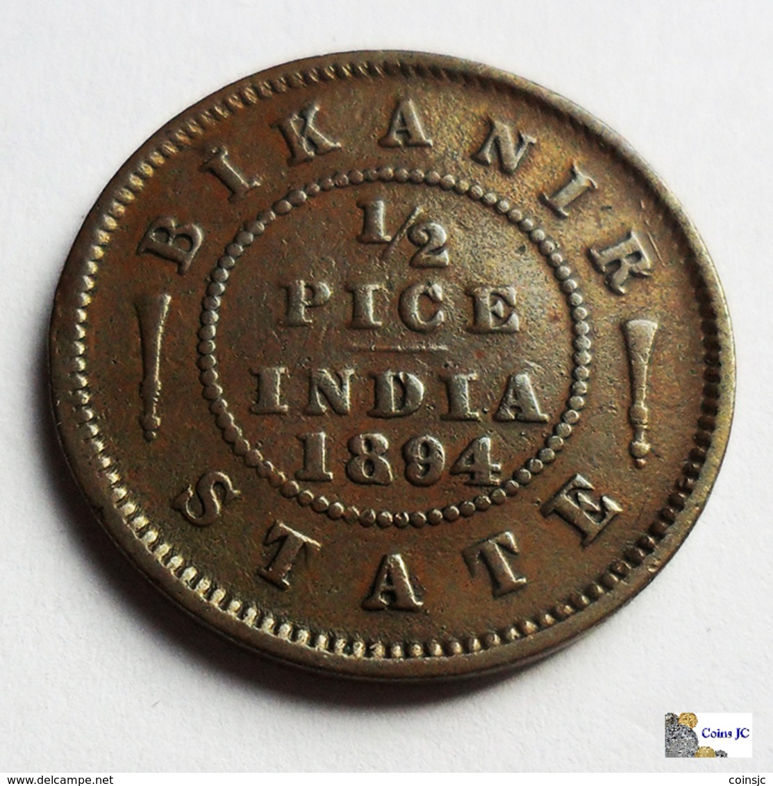 Indian Princely States - Bikanir - 1/2 Pice - 1894 - Inde