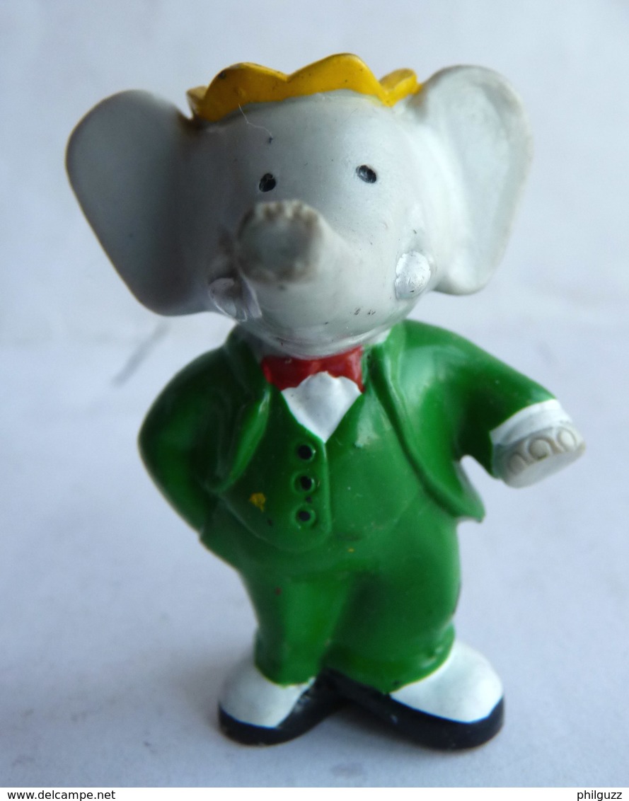 FIGURINE MARQUE INCONNUE BABAR  - DE BRUNHOFF MAIN DANS LA POCHE 1990 PVC - Andere & Zonder Classificatie