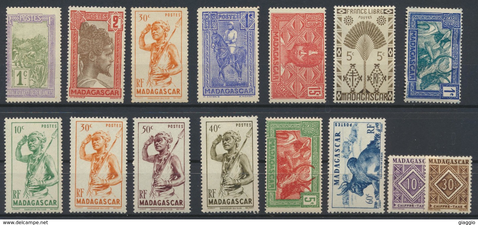 °°° LOT MADAGASCAR MIX KILOWARE MLH (15PZ) °°° - Madagascar (1960-...)