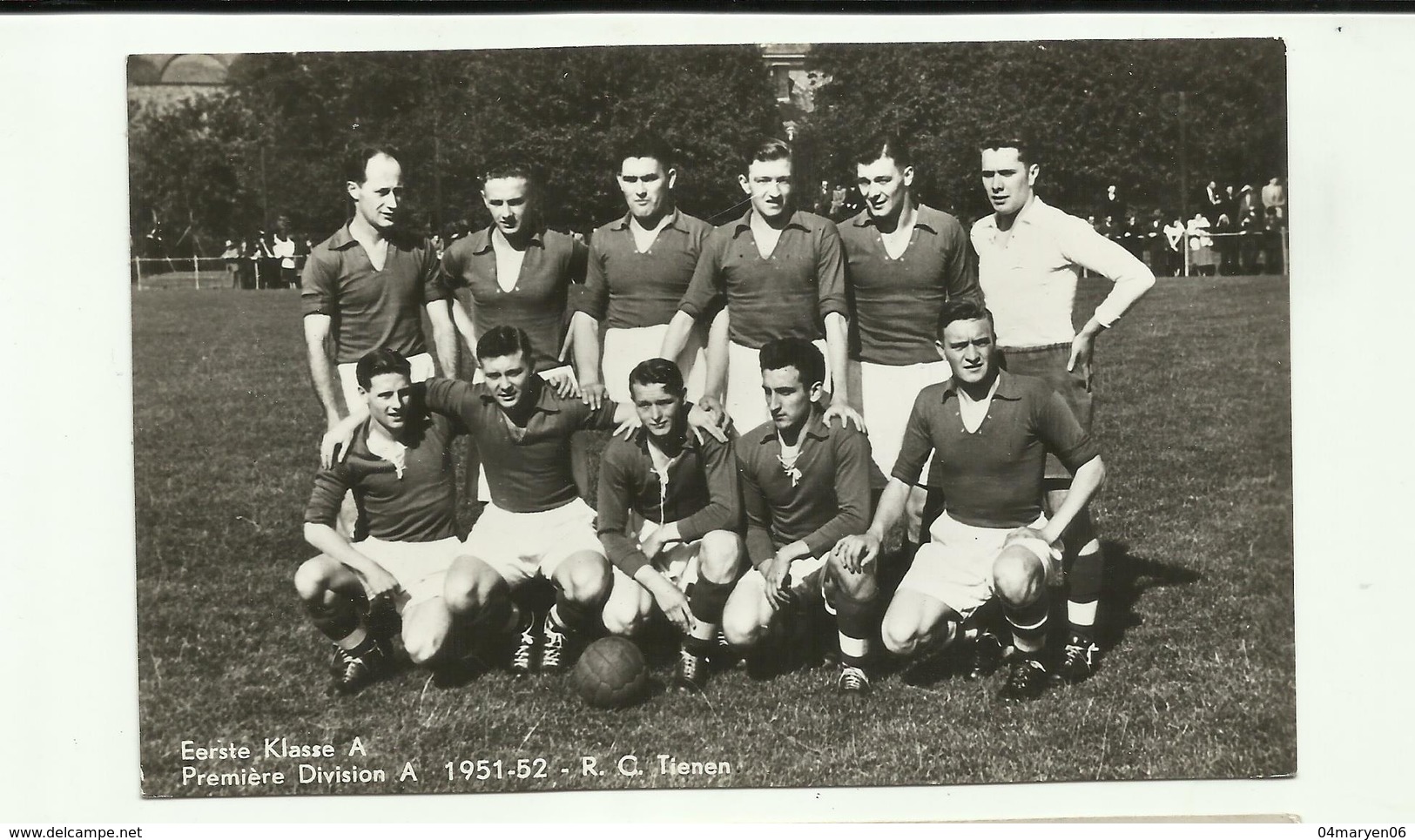 ** R.C.  TIENEN .     . **  EERSTE  KLASSE  A  -/ PREMIERE  DIVISION  A  - 1951- 52      ---        .** - - Tienen