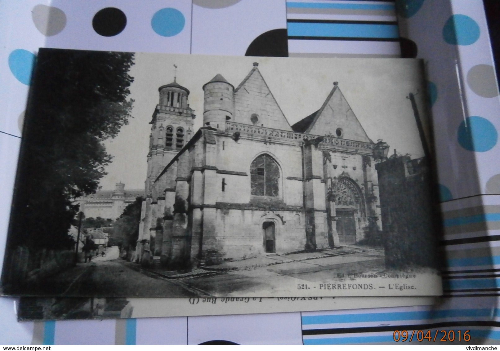 60 - PIERREFONDS - L'EGLISE - CPA VIERGE TBETAT - NOTE 1930 - Pierrefonds