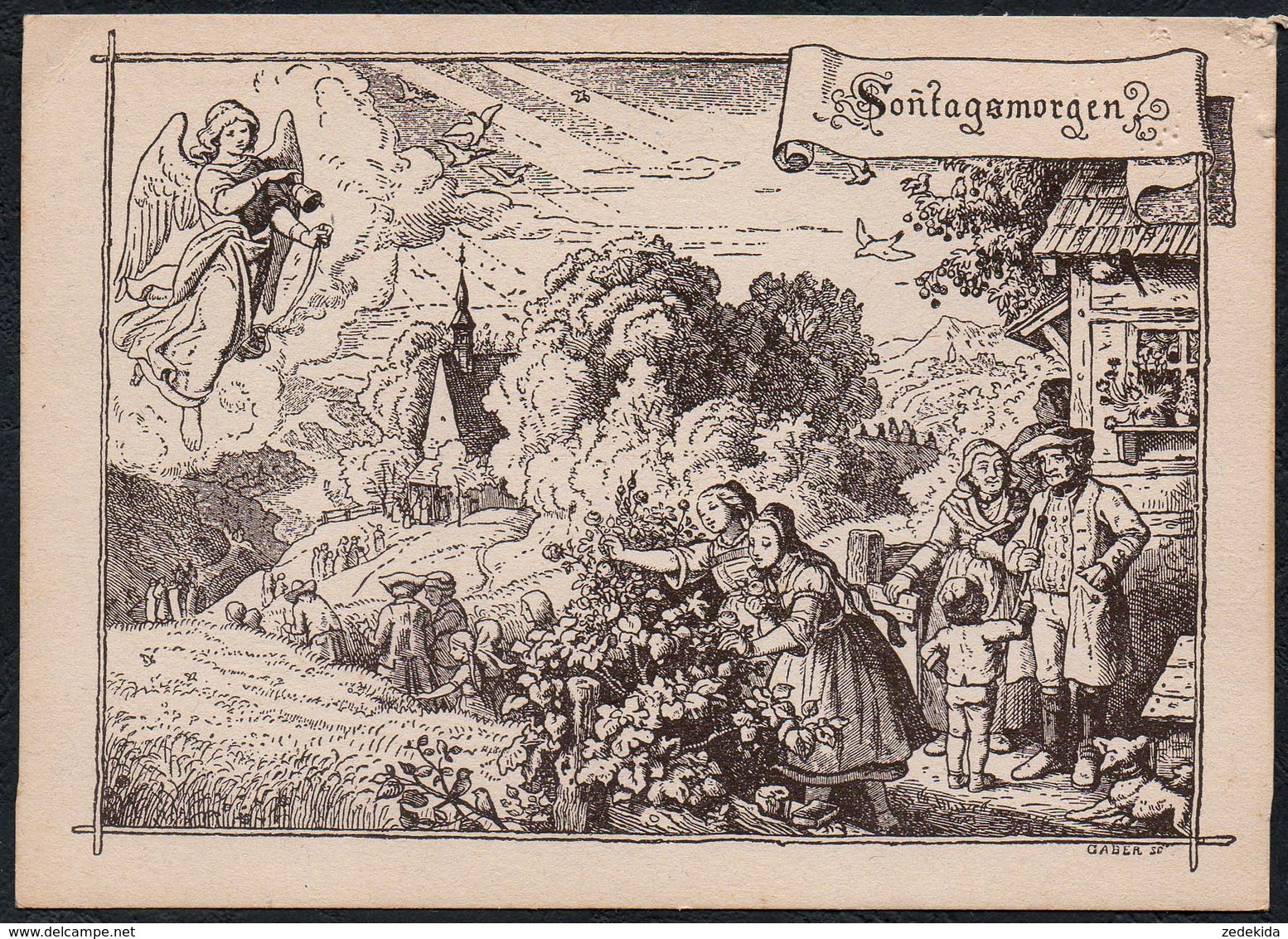 C2703 - TOP Ludwig Richter - Sonntagsmorgen - Verlag G. Jokisch Leipzig - Künstlerkarte - Richter, Ludwig