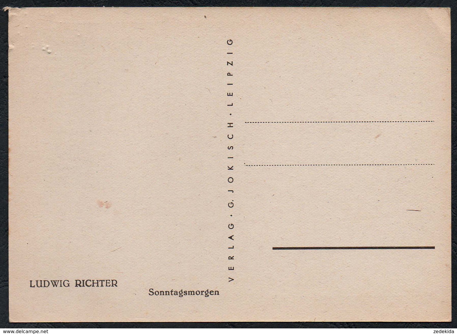 C2703 - TOP Ludwig Richter - Sonntagsmorgen - Verlag G. Jokisch Leipzig - Künstlerkarte - Richter, Ludwig