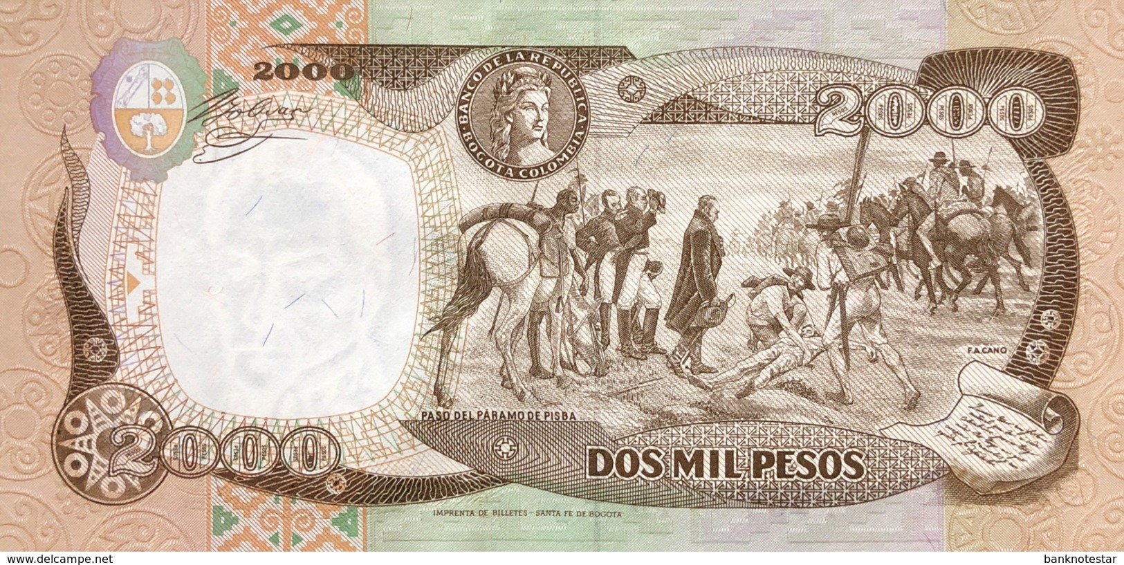 Colombia 2.000 Pesos, P-439b (17.12.1994) - UNC - Kolumbien