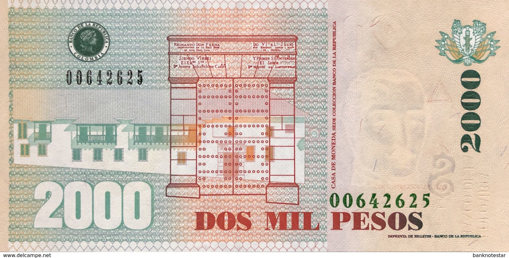 Colombia 2.000 Pesos, P-457a (7.3.2005) - UNC - Kolumbien