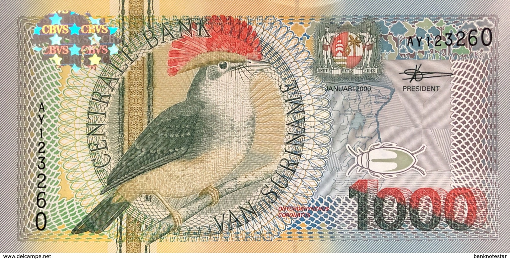 Suriname 1.000 Gulden, P-151 (1.1.2000) - UNC - Suriname