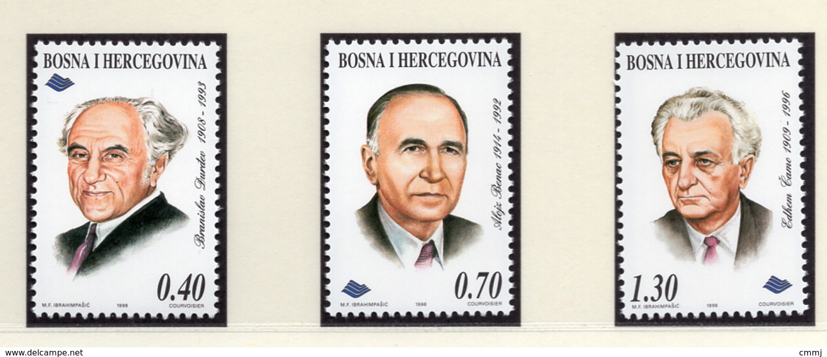 1998 - BOSNIA ERZEGOVINA - Mi.  Nr. 129/131 - NH - (UP121.26) - Bosnia Erzegovina