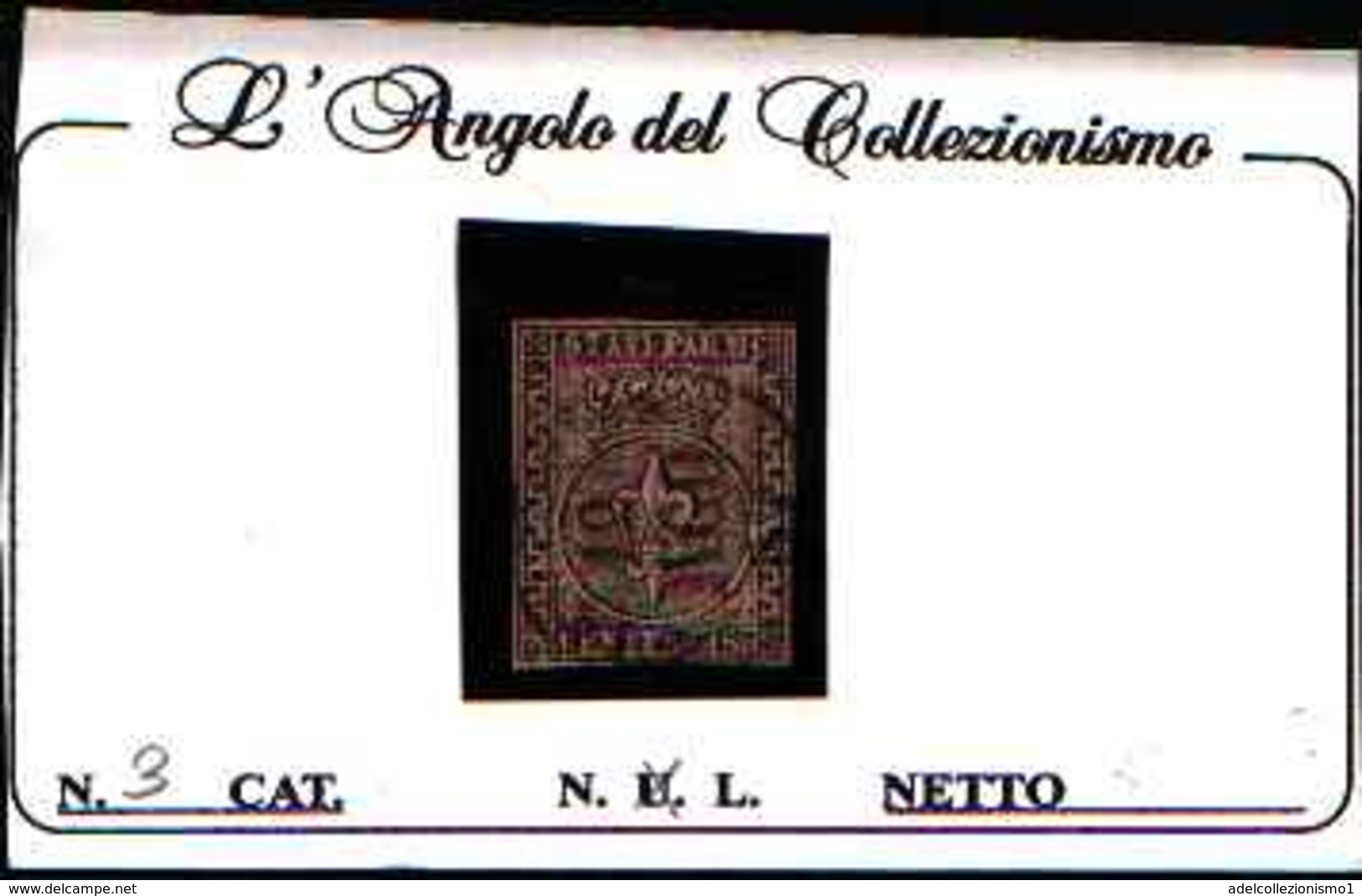 90793) PARMA- 15C.Giglio Borbonico, Stampa Nera Su Carta Colorata - 1 Giugno 1852- - Parme