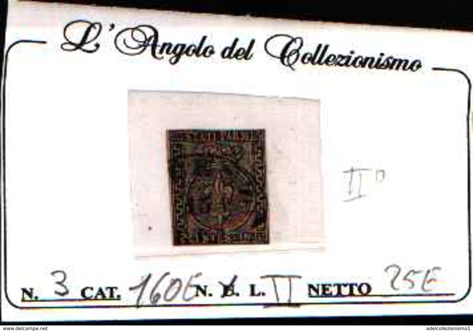90794) PARMA- 15C.Giglio Borbonico, Stampa Nera Su Carta Colorata - 1 Giugno 1852-USATO - Parme
