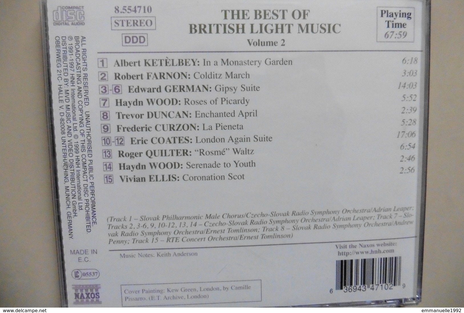 CD Musique Classique - The Best Of British Light Music Volume 2 - Naxos - Ketelbey, Farnon, Curzon Etc - Klassik