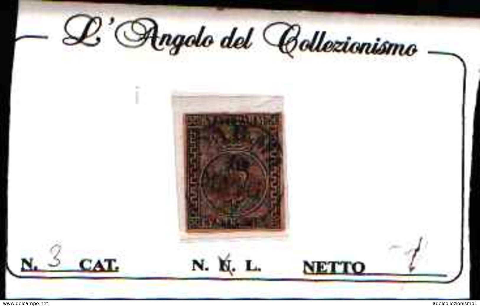 90797) PARMA- 15C.Giglio Borbonico, Stampa Nera Su Carta Colorata - 1 Giugno 1852-USATO - Parme