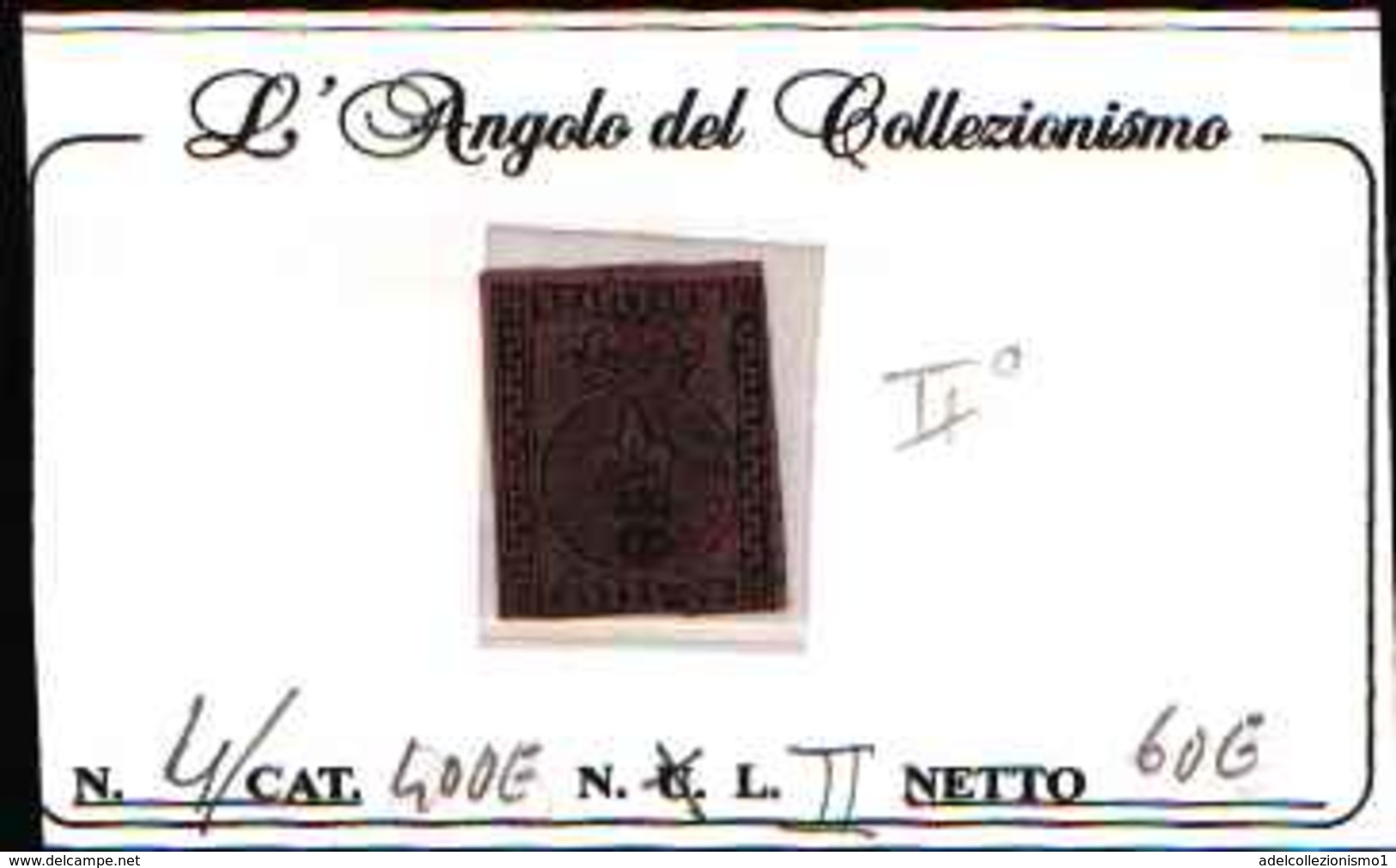 90800) PARMA- 25C.Giglio Borbonico, Stampa Nera Su Carta Colorata - 1 Giugno 1852-USATO - Parme