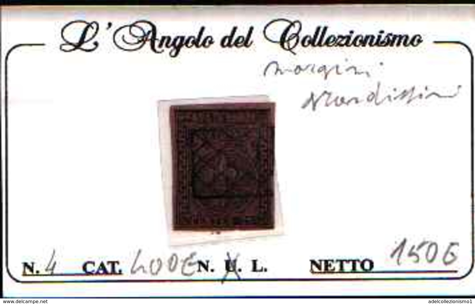 90801) PARMA- 25C.Giglio Borbonico, Stampa Nera Su Carta Colorata - 1 Giugno 1852-USATO - Parme
