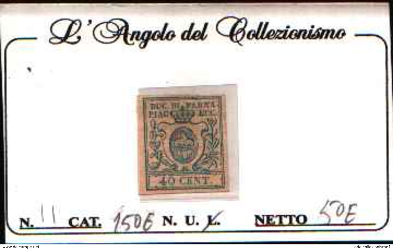 90802) PARMA- 40C. Giglio Borbonico, Nuovo Tipo - 1857-MLH* - Parma