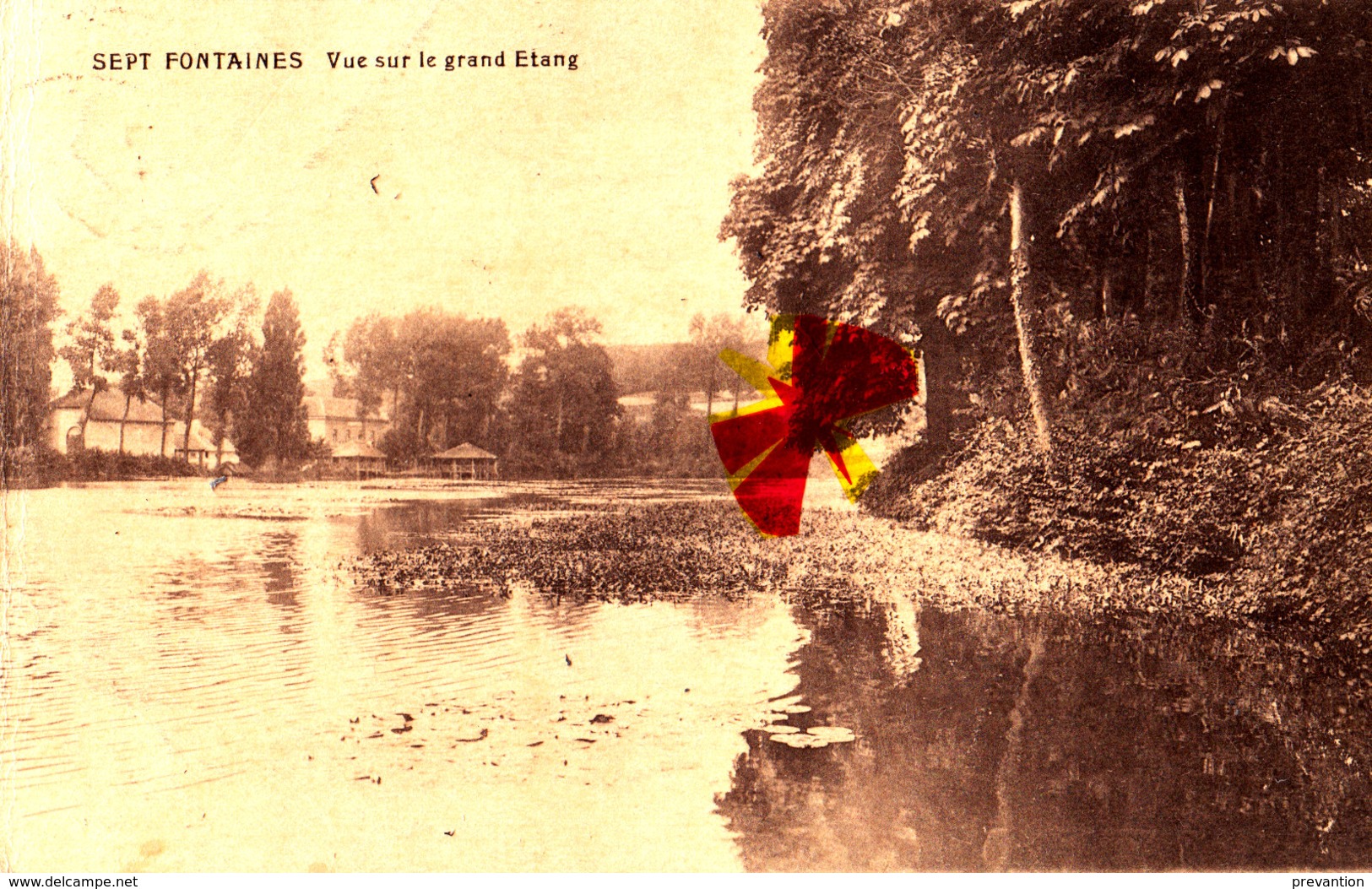 SEPT FONTAINES - Vue Sur Le Grand Etang - Ciculée En 1924 - St-Genesius-Rode