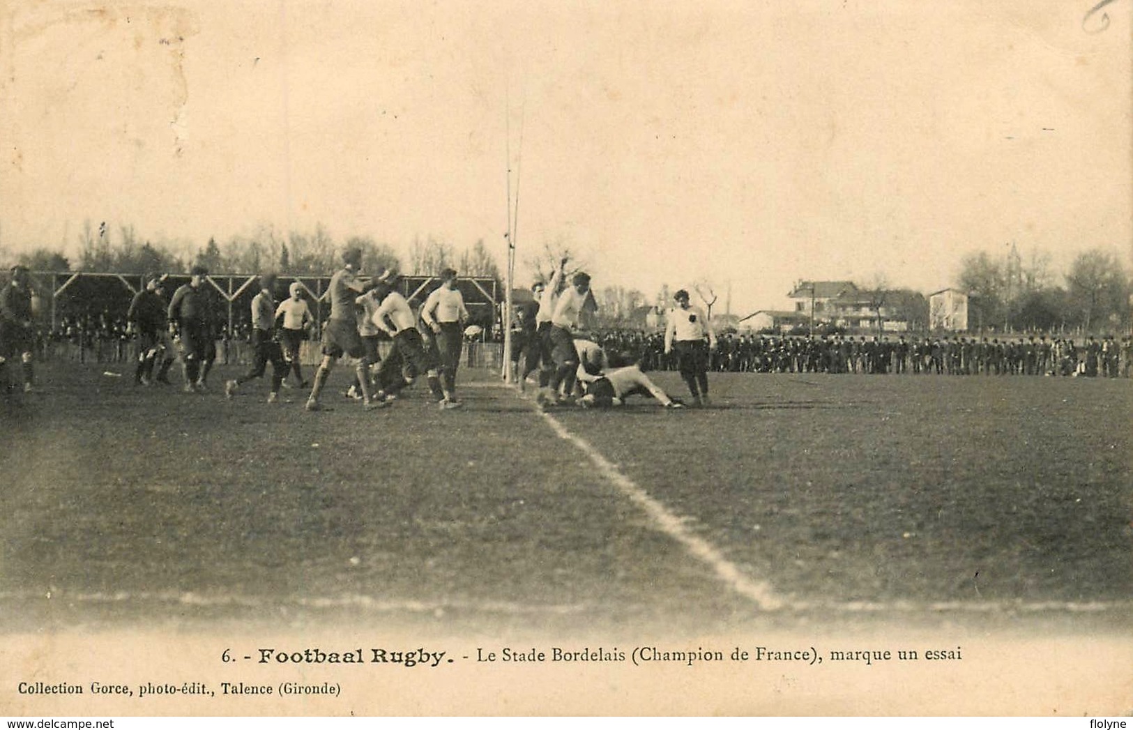 Rugby - Equipe Du Stade Bordelais , Champion De France - Sport Rugbyman - Bordeaux - 1907 - Rugby