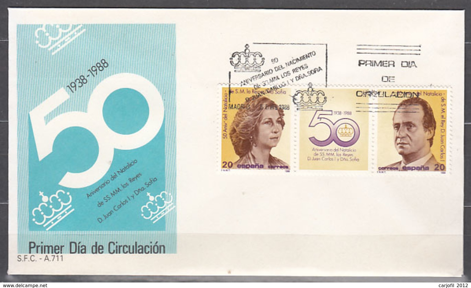 Espa�a II Centenario Sobres 1� D�a 1988 Edifil 2927/8 - FDC