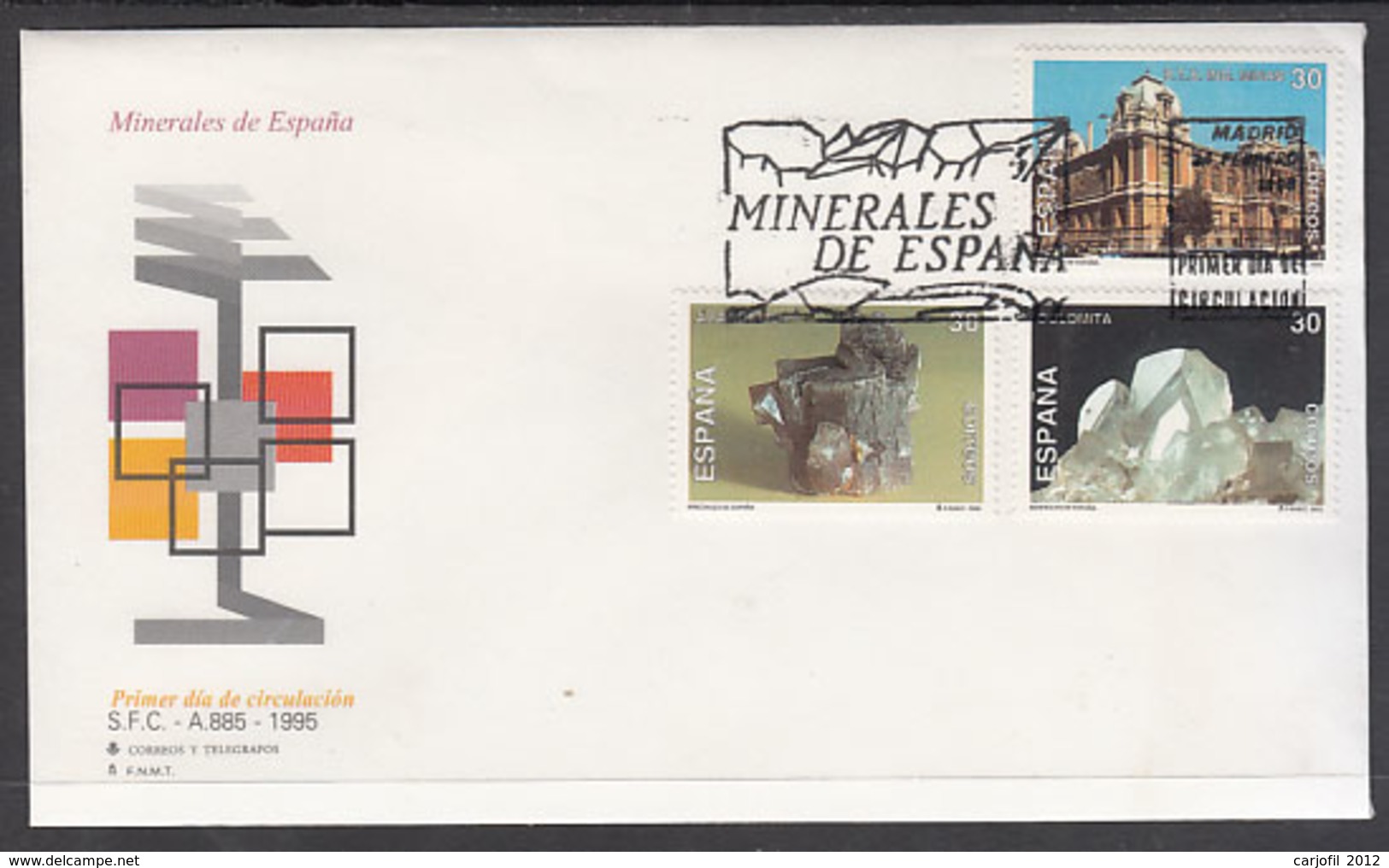 Espa�a II Centenario Sobres 1� D�a 1995 Edifil 3343/5 - FDC