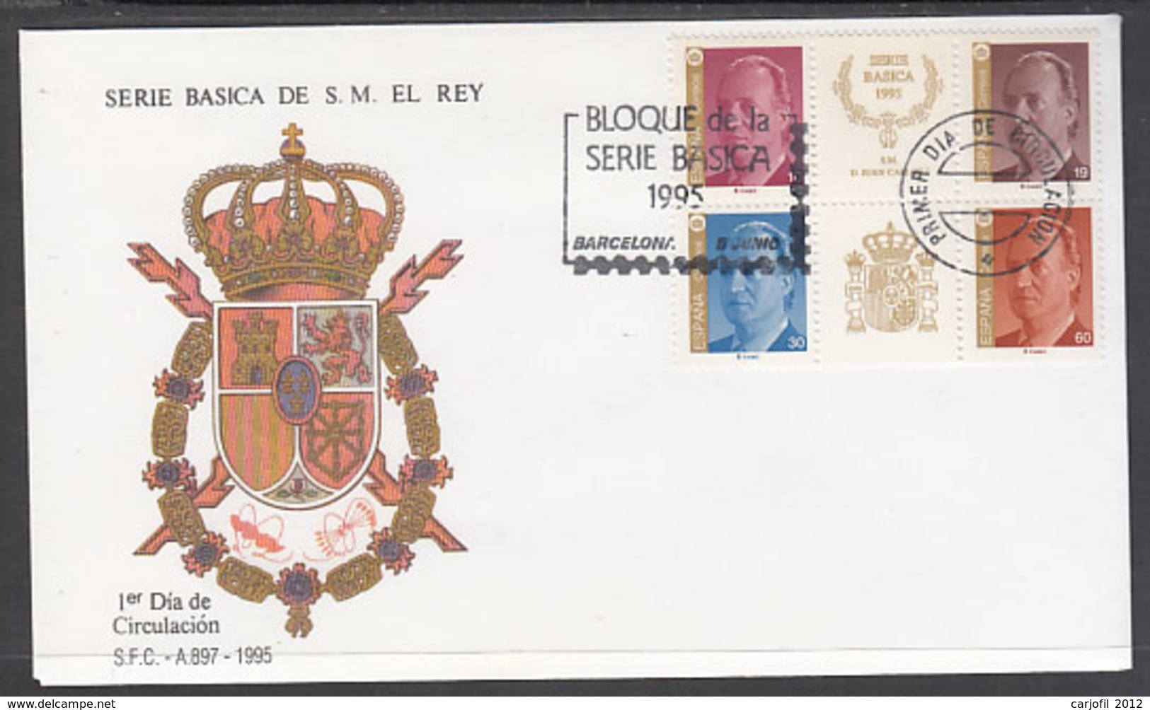 Espa�a II Centenario Sobres 1� D�a 1995 Edifil 3378A/81A - FDC