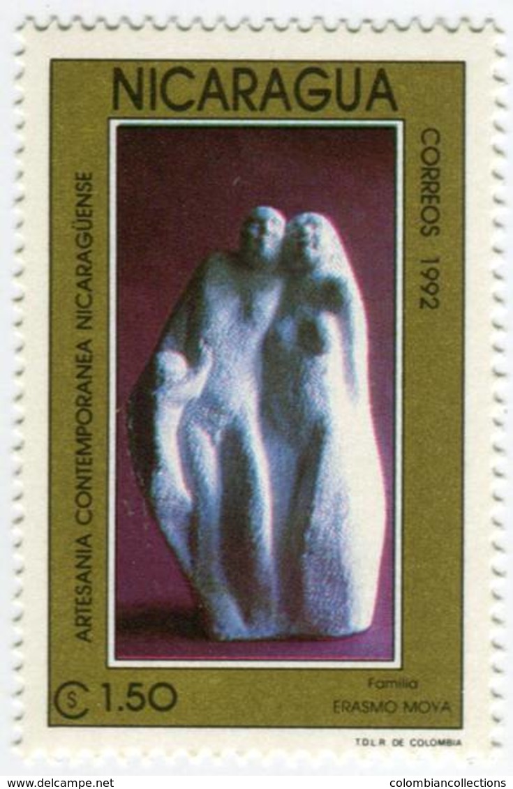 Lote 1942, Nicaragua, 1992, Sello, Stamp, 7 V, Artesania Contemporanea  Nicaraguense, Craft, Crucifijo, Crucifix - Nicaragua