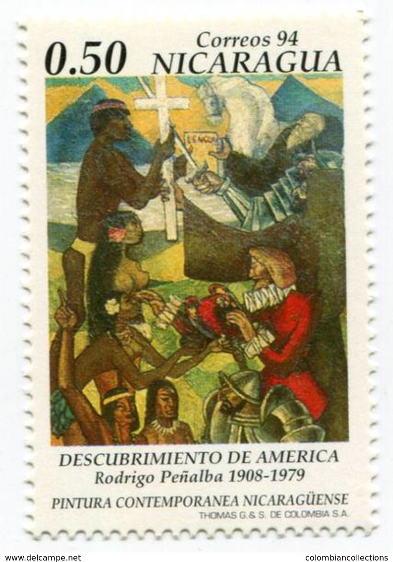 Lote 1953, Nicaragua, 1994, Sello, Stamp, 7 V, Pintura Contemporanea Nicaraguense, Paint, Art, Woman - Nicaragua