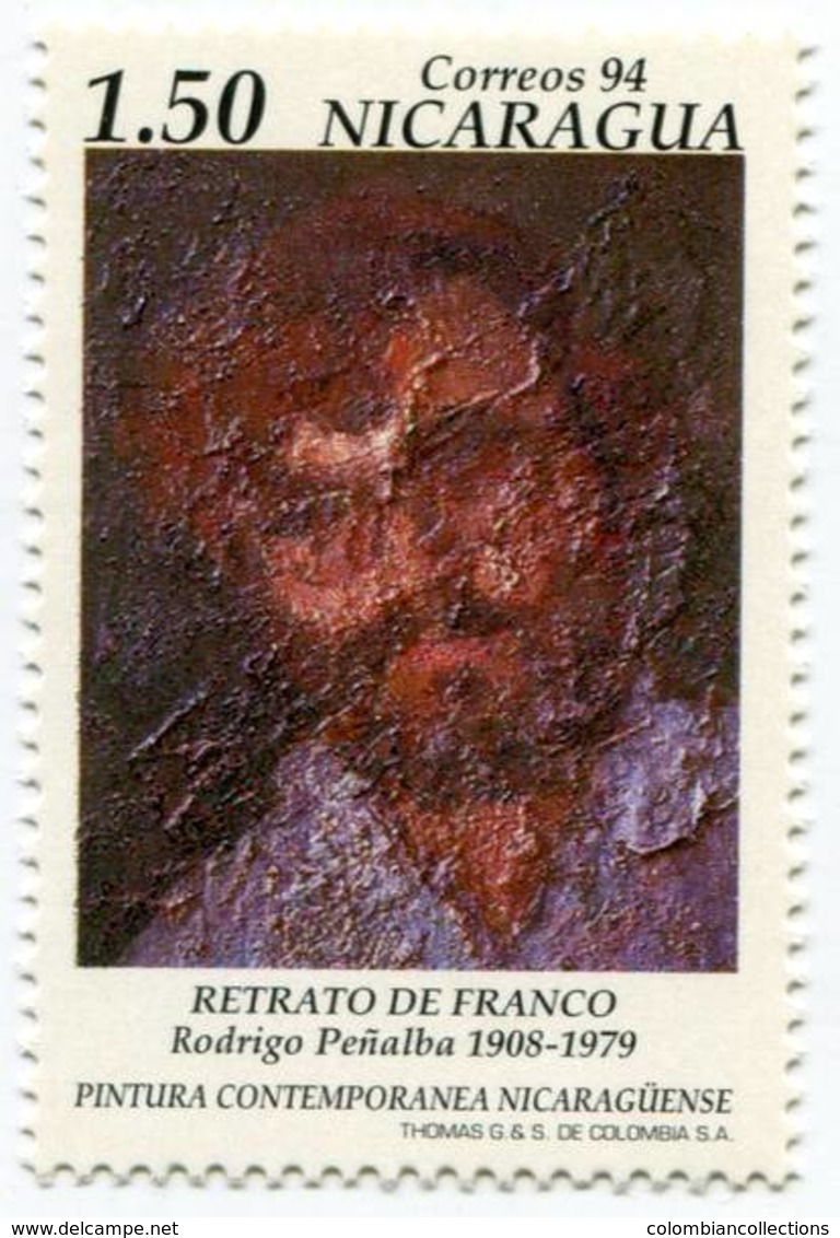 Lote 1953, Nicaragua, 1994, Sello, Stamp, 7 v, Pintura Contemporanea Nicaraguense, paint, art, woman