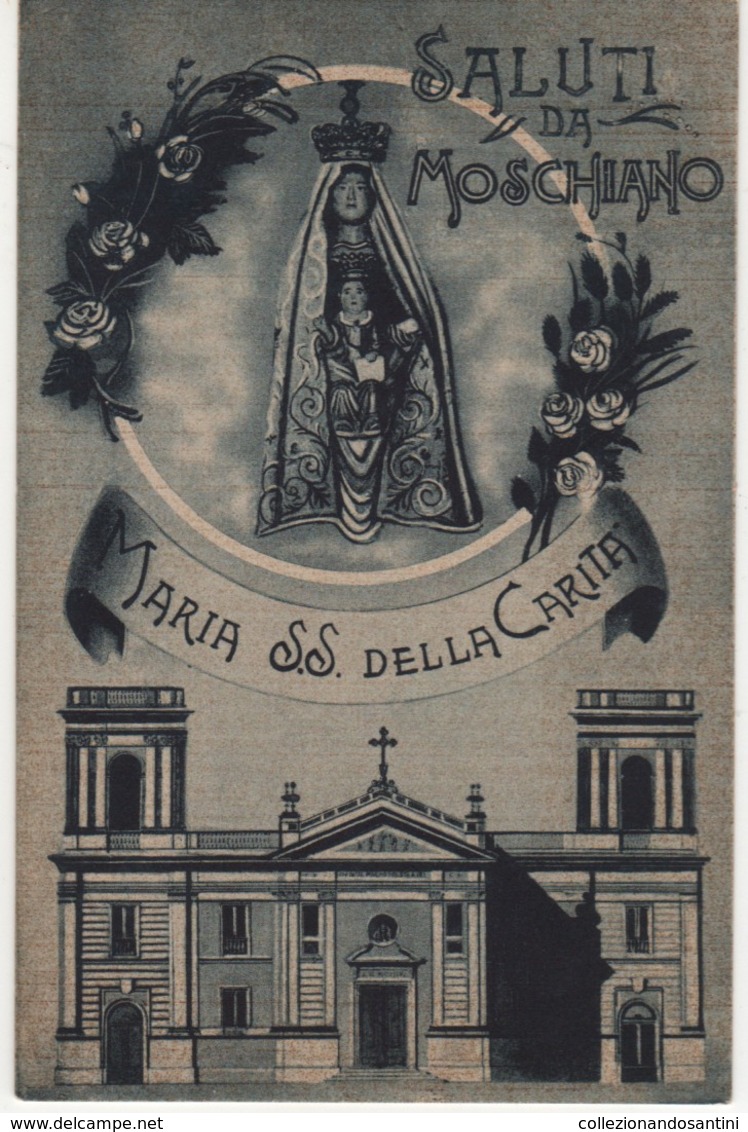 Santino Cartolina Antico Non Viaggiata Madonna Della Carità Da Moschiano - Avellino - Religione & Esoterismo