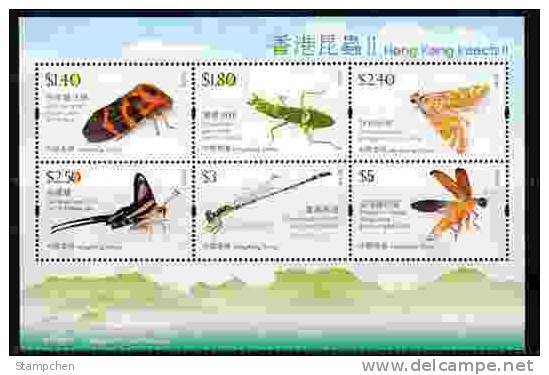 2012 Hong Kong Insects Stamps S/s Insect Butterfly Dragonfly Firefly Moth Cicadas Bug Fauna Mount - Vlinders