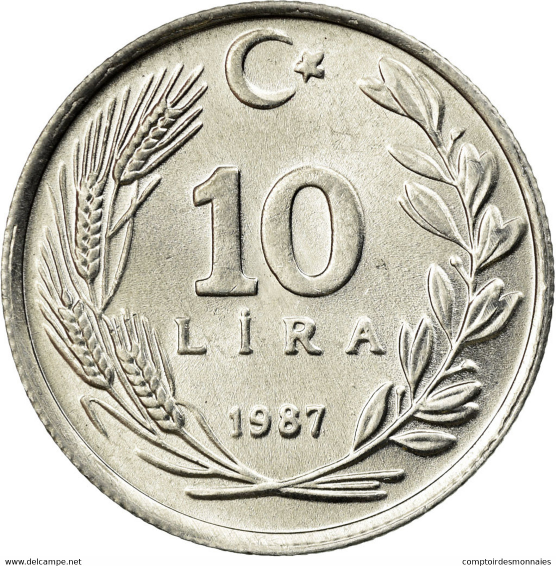 Monnaie, Turquie, 10 Lira, 1987, SUP, Aluminium, KM:964 - Turquie