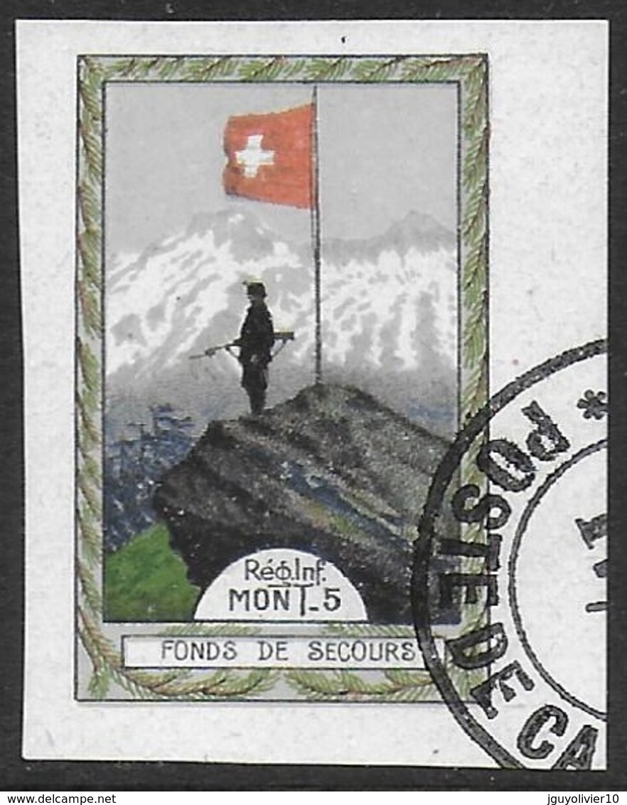 Suisse WWI Vignette Militaire Soldatenmarken 1. DIVISION 1914-18 VF Used - Vignettes