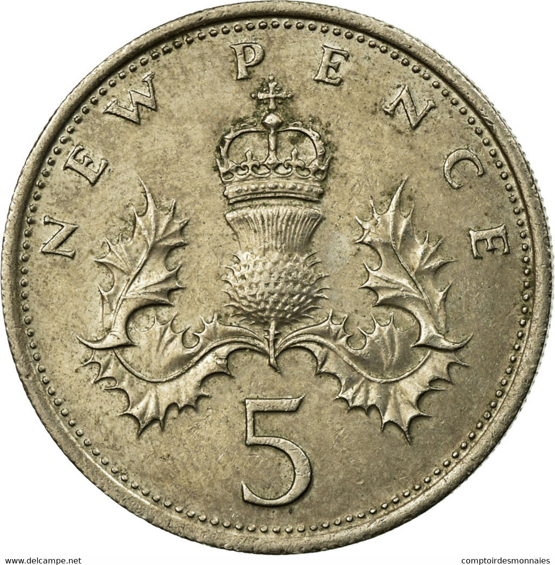 Monnaie, Grande-Bretagne, Elizabeth II, 5 New Pence, 1975, SUP, Copper-nickel - 5 Pence & 5 New Pence