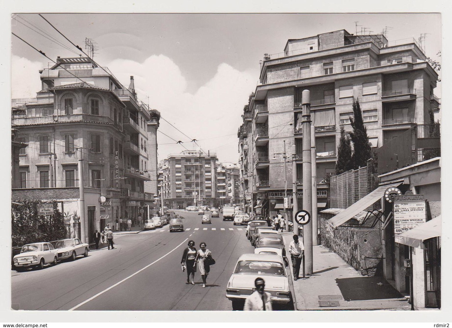 1297/ ROMA Via Boccea.- Voitures Cars Macchine Coches Autos. Viaggiata A Pisa Nel 1969. Circulée En 1969. - Lugares Y Plazas