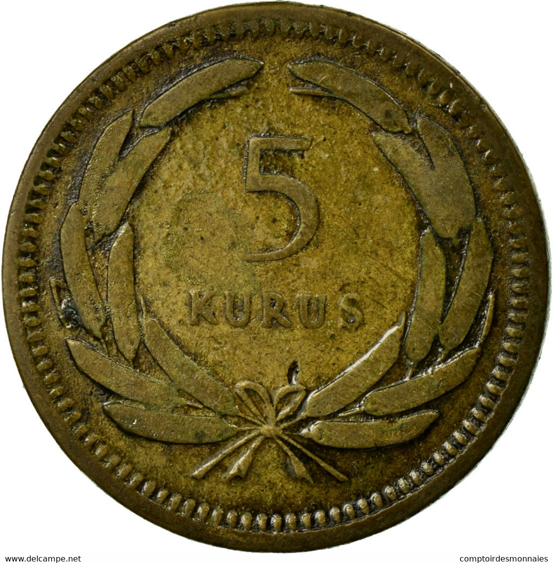 Monnaie, Turquie, 5 Kurus, 1950, TB, Laiton, KM:887 - Türkei