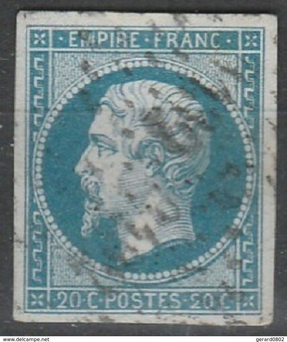 FRANCE - N°14 - VARIETE POSTFS - L07 - 1853-1860 Napoléon III