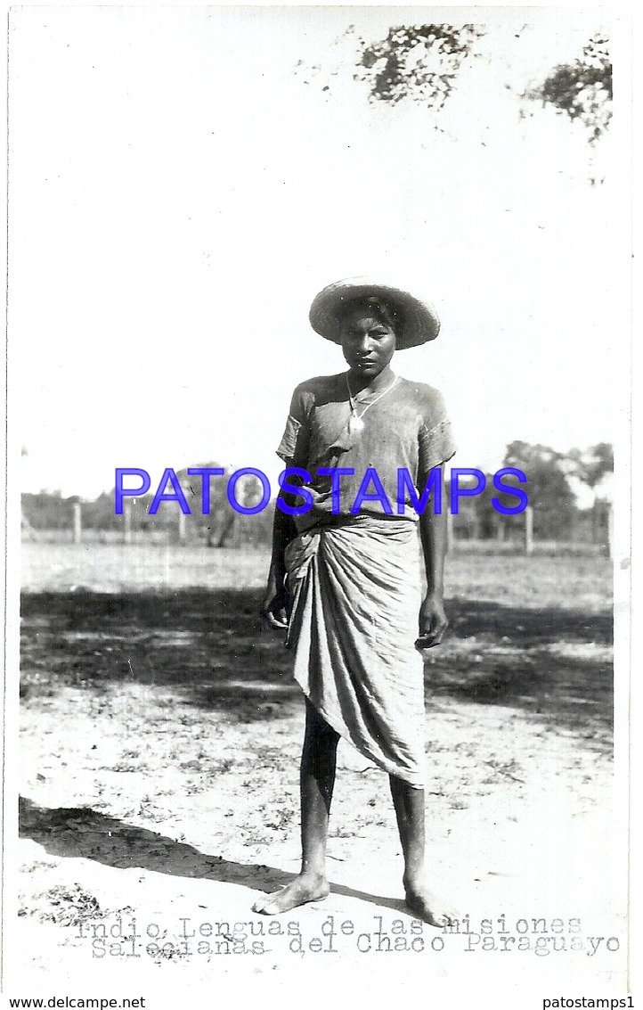 107305 PARAGUAY CHACO COSTUMES NATIVE INDIO LENGUAS DE LAS MISIONES SALECIANAS PHOTO NO POSTAL POSTCARD - Paraguay